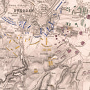 Vintage Map of the Battle of Dresden, 1813