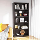 Bevfint 70 Inch Dark Cherry 5 Tier Floor Standing Bookcase
