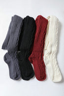 Knee High Cable Knit Socks – Cozy Winter Warmth
