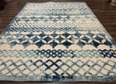 Modern Rug 8x10, Abstract Rug, Oat and Blue, Raised Pattern, Modway Rug Collection
