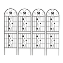 2 Pack Metal Garden Trellis 71' x 19.7' Rustproof Trellis for Climbing Plants Outdoor Flower Support Black