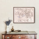 Vintage Map of the Battle of Ligny, 1815