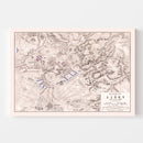 Vintage Map of the Battle of Ligny, 1815