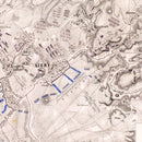 Vintage Map of the Battle of Ligny, 1815