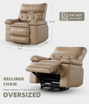 Power Swivel Massage Recliner With Heat And Vibration