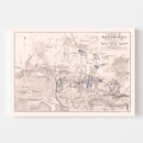 Vintage Map of the Battle of Montmirail, 1814