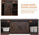 Rustic Sliding Barn Door TV Stand For 65 Inch TVs Console