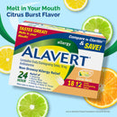 Alavert Allergy 24 Hour Relief, Citrus Burst Flavor, Orally Disintegrating Allergy Tablets, Non-drowsy Antihistamine, Loratadine 10mg, 18 Count