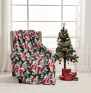 Decor&More Festive Holiday Microplush Throw Blanket (50" x 60") - Christmas Pickup Truck Blanket - Cozy Red Truck Christmas Blanket