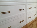 Linea Aged Brass Drawer Pulls