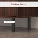 Rustic Brown Sideboard Buffet Cabinet With Three Drawers