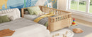 Twin Size Wood Platform Bed for Kids, Wood Low Profile Twin Bed with Rails for Girls and Boys, Natural (Patented Design)