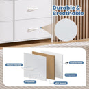 Sturdy Nine Drawer Dresser With Wood Top And Steel Frame