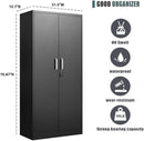 Black Metal Storage Cabinet With Locking Adjustable Shelves