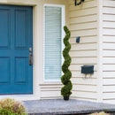 Outdoor uv resistant plastic boxwood topiary bonsai artificial spiral tree plant 180cm 2pcs/set