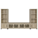 Sachin 3-piece 79-inch TV Entertainment Center Antique Pine