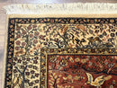 Persian Wool Rug 4x6, Tree of Life Animal Pictorials, Vintage, Power Loomed Ardakan Rug
