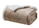 Decor&More Bon Iver Collection Extra Soft Mandala Embossed Microplush Throw Blanket with Sherpa Backing (50" x 60")
