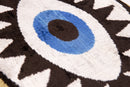 Canvello Handmade Velvet Evil Eye Pillow – 16x24 Artistic Throw Cushion for Home Decor – Feather Down Insert, Vegetable-Dyed, Bohemian Accent for Sofa, Couch & Furniture, Hidden Zipper
