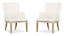 Somerset - Dining Arm Chair With Upholstered Seat & Back (Set of 2) - Butternut and Omari Natural