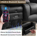 Power Reclining Loveseat With Massage And LED Lighting