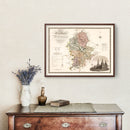 Vintage Map of Stafford England, 1830