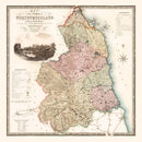 Vintage Map of Northumberland England, 1831