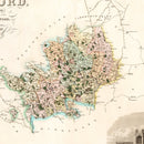 Vintage Map of Hertford England, 1834