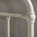 Elegant Soft White Metal Full Queen Headboard Design