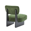 [Set of 2] Modern Lounge Chair with Polyester Upholstery, Sturdy Wood Base With Walnut Finish, Minimalist and Stylish Accent Seating for Living Room, Bedroom, or Office