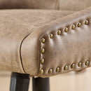 Medieval Retro Style Sheepskin Pattern Fabric Home Office Chair with Lift, Swivel and Recline Functions,Brown color