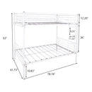 Space Saving Bunk Bed With Metal Frame And Ladder