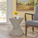 GEOMETRIC MGO SIDE TABLE,LIGHT GRAY COLOR