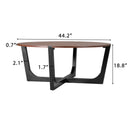 ACACIA SOLID WOOD COFFEE TABLE,BROWN & BLACK COLOR
