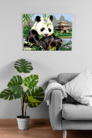 Needlepoint canvas for halfstitch without yarn The Panda SE926.207 Seg De Paris Printed Tapestry Canvas