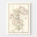 Vintage Map of Louth County Ireland, 1846