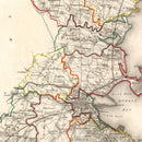 Vintage Map of Dublin County Ireland, 1846