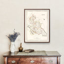 Vintage Map of Carlow County Ireland, 1846