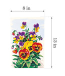 Needlepoint canvas for halfstitch without yarn Canvas Pansies SEU928.224 Seg De Paris Printed Tapestry Canvas