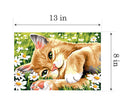 Needlepoint canvas for halfstitch without yarn Laying in the Grass SEU928.372 Seg De Paris Printed Tapestry Canvas