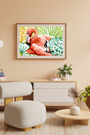 Needlepoint canvas for halfstitch without yarn Flamingo Unit SEU928.393 Seg De Paris Printed Tapestry Canvas