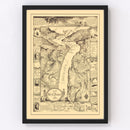 Vintage Map of West Point, 1943