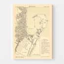 Vintage Map of Mesen, Belgium 1884