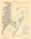 Vintage Map of Mesen, Belgium 1884