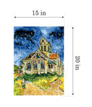 The Church of Auvers-Sur-Oise Printed Tapestry Canvas for Half Stitch by Seg De Paris SE929.502