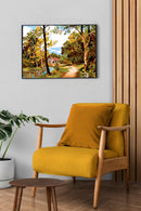 Needlepoint canvas for halfstitch without yarn Quiet Autumn SE929.534 Seg De Paris Printed Tapestry Canvas