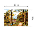 Needlepoint canvas for halfstitch without yarn Quiet Autumn SE929.534 Seg De Paris Printed Tapestry Canvas