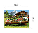 Needlepoint canvas for halfstitch without yarn Canvas The Chalet Enclosure SE929.602 Seg De Paris Printed Tapestry Canvas