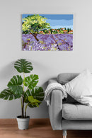 Needlepoint canvas for halfstitch without yarn The Village Olive Tree SE929.631 Seg De Paris Printed Tapestry Canvas