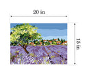 Needlepoint canvas for halfstitch without yarn The Village Olive Tree SE929.631 Seg De Paris Printed Tapestry Canvas